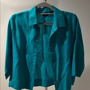 Westbound Teal Button Down Shirt